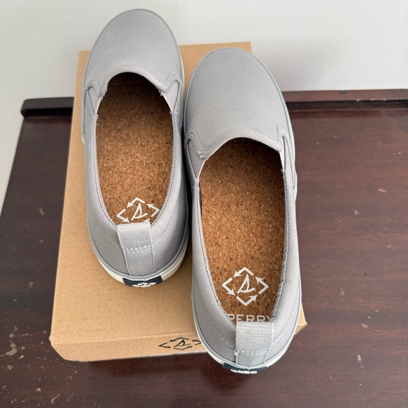 NWT Sperry  Women's Grey Crest Twin Gore Seacycled  Canvas Sneakers. S 9.5 - Picture 4 of 8